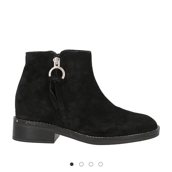 Geox Shoes - Geox black suede ankle boots one inch heel size 37
